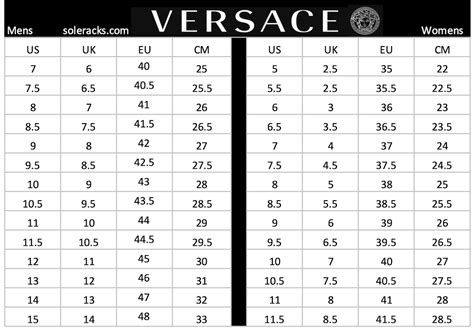 versace shoe size chart women's|does versace clothes run small.